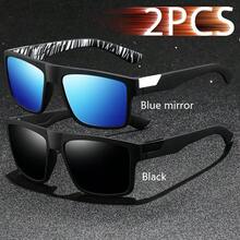 2 sztuki modnych, klasycznych, kwadratowych, unisexowych okularów przeciwsłonecznych dla mężczyzn i kobiet, luksusowych, markowych, designerskich okularów przeciwsłonecznych, modnych na tropikalne wakacje na plaży, letnie pastelowe, prostokątne okulary, błyszczący materiał, eleganckie, estetyczne, wakacyjne stroje, okulary przeciwsłoneczne dla mężczyzn, klasyczne, do jazdy samochodem, wędkowania, podróży, zakupów, na świeżym powietrzu, okulary przeciwsłoneczne retro, podróżne, dla kierowców, męskie i damskie, UV400 (uwaga: etui na okulary widoczne na zdjęciu nie jest dołączone)