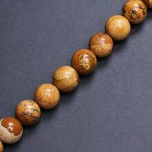 1 hilo de cuentas de piedra natural semiacabadas de 4/6/8/10/12 mm, redondas, para hacer joyas. - Como se muestra - Ver 13