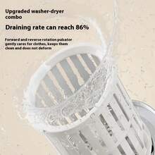 Portable USB Rechargeable Mini Automatic Washing Machine With Spin Dryer, 1500mAh 7.4V, No Plug-In Required, No Assembly Needed, Suitable For Business Travel, Home, RV, Washing Underwear And Socks, Cleaning Tool, Clothing Cleaner For Home, Apartment, Travel, Outdoor Camping - Multicolor - View 8