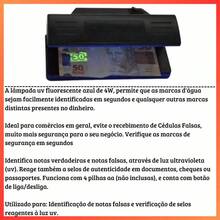 Detector De Notas Falsas Com Luz Ultravioleta Bestfer - Preto - Visão 4