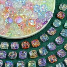 6/10pcs Mixed Acrylic Beads - Bowknot, Heart, Flower, Pentagram Shapes, DIY Bracelet Necklace Keychain Pendant, Jewelry Making Supplies