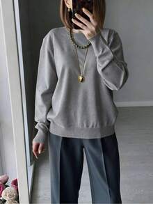 GIGOGOU 女士薄款保暖休闲毛衣上衣，柔软舒适，简约时尚，秋季服装