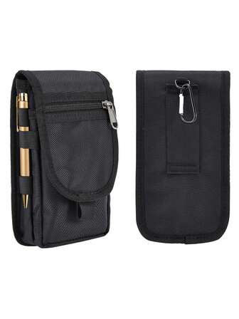 [Weihnachts-Hüfttasche] Große Kapazität Outdoor Hüfttasche | Handyhalter für Herren und Damen, Multifunktions-Werkzeughalter, Kartenfach, Fächer, Gürtelschlaufe, Klapphülle für Handy, lässige Stiftaufbewahrung, Weihnachtsgeschenk (Stift nicht enthalten)