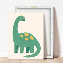 1 gerahmtes/Leinwand Wandkunst, Dinosaurier Tier Thema Dekoration. Badezimmer Wanddekoration. Themen Poster, Schlafzimmer Dekoration, Raumdekoration, Heimdekoration, Ornamente, Winterdekoration für Zuhause, Wanddekoration. Geeignet für Kinderzimmer, Kinderzimmer, Jungen- und Mädchen-Partyräume, Kita-Klassenzimmer Dekoration, wasserfestes Material. Kopfteil Dekorative Tapete, Party Deko Geschenke. Badezimmer Wanddekoration.