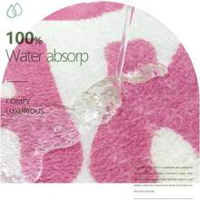 - Alfombra de bao divertida y suave y absorbente de agua, antideslizante, microfibra lavable superior, para ducha fra cerezo, 18x 26 pulgadas - Rosa (Rosa cereza) + 20x32 pulgadas - Ver 1