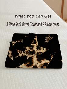 3 Stücke Leopard Muster Bettwäsche Set (1 Bettbezug + 2 Kissenbezüge, ohne Bettdecke), mit sexy, verführerischem Leopard Muster, weich & hautfreundlich, entlastet die Augen, geeignet für alle Jahreszeiten, Reißverschluss, verwendbar für Hotel, Schlafzimmer, Gästezimmer und Schlafsaal Bettwäsche Dekoration, geringe Allergiegefahr, pflegeleicht, modisch leicht, atmungsaktiv, Stil. - Verschiedenfarbig - Übersicht 2