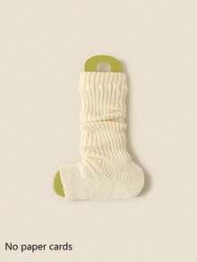 1/4/6 双装女士条纹蕾丝边保暖腿套，休闲过膝长筒腿套，学院风，百搭，秋冬春三季皆宜，Y2K风格，舒适保暖 - 彩色 - 查看 23