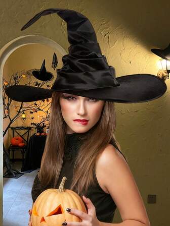 1 件万圣节女巫帽，洛丽塔哥特洛丽塔风格宽边头饰，优雅黑暗女孩头饰，适合角色扮演、派对、化妆舞会，适合日常派对和万圣节服装