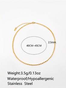 1pc Stainless Steel Chain, Casual & Fashionable, Suitable For DIY Pendant Necklace, Delicate & Petite Design For Women
