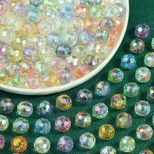 6/10pcs Mixed Acrylic Beads - Bowknot, Heart, Flower, Pentagram Shapes, DIY Bracelet Necklace Keychain Pendant, Jewelry Making Supplies