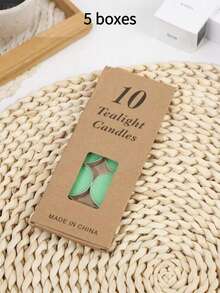 50pcs/10pcs Round Mini Aluminum Shell Butter Tea Wax Theme Holiday Decoration Proposal Candle Decoration, Hotel Tea Brewing Insulation Small Candle Multi-Color Round Tea Candle, Romantic Handmade Candle, Wedding Party Home Decoration Gift