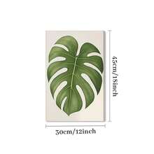 Monstera Leaves, Tropical Plants, Realistic Watercolor Style Canvas Wall Art, 1Pc 2D Flat Printing, For Living Room Office Wall Decor For Bedroom Bathroom Framed Wall Poster Art Prints Ready To Hang Pictures Home Decorations - 彩色 - 查看 10