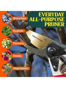 EnduroPRO Ergonomic Bypass Pruners - Professional Titanium Garden Shears - Heavy Duty Hand Pruning Scissor, Tree Trimmer, Gardening, Branch, Hedge, Shrub Bush Clippers - EnduroPRO - View 7