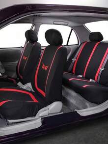 9/4/2 Pcs Set Butterfly Pattern Car Seat Covers, Universal Fit | U-Shape Design, Anti-Slip Backing | Compatible With Airbags, Refresh Your Car Interior. 9 Pcs Set (5 Seats: 5 Headrest Covers, 2 Front Seat Covers, 1 Split-Type Rear Seat Cover And 1 Integrated Rear Seat Bottom Cover). 4 Pcs Set (2 Seats: 2 Front Seat Covers And 2 Headrest Covers). 2 Pcs Set (1 Seat: 1 Front Seat Cover And 1 Headrest Cover). - Style a - View 8