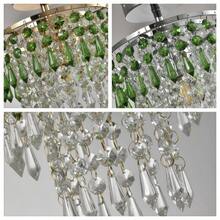 特制绿色八角珠泪滴形水晶吊灯，迷你金色走廊复古吸顶灯，树枝吊灯，半吸顶式吸顶灯，现代厨房和卧室吸顶灯具，E14灯座（不含光源） - 20厘米/7.87英寸 - 查看 6