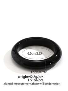 1 Stück/2 Stück minimalistisches, vielseitiges Armband, schwarz & silber, geeignet für verschiedene Anlässe