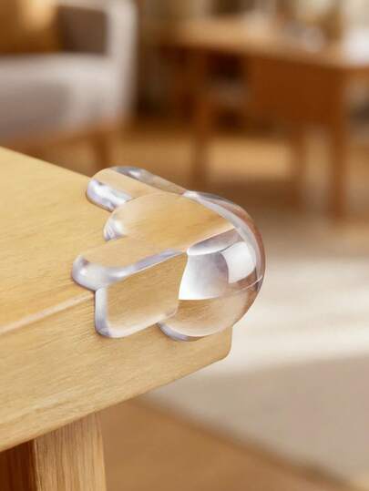 6/12/24 Pieces Two-In-One Anti-Collision Corner Baby Anti-Knock Protection Corner Suitable For Furniture Table Corner Glass Coffee Table Round And Rectangular Two-In-One Transparent Table Corner Protection Cover Contains Adhesive Backing, Easy To Paste(Install After Cleaning, And Do Not Touch It For 24 Hours After Installation)