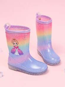 Children's Waterproof Anti-Slip Rain Boots, All Season - Pink - View 4