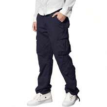 Men's  Cargo Pants - Navy - View 2