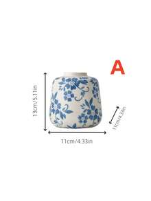 1 Peça Vaso Cerâmico com Design de Porcelana Azul e Branca, Adequado para Segurar Água, Flores Frescas e Arranjos Florais, Um Vaso Decorativo Versátil para Múltiplas Cenas
