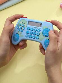 Mini calcolatrice stile console di giochi retrò, calcolatrice portatile carina e fantasiosa in stile cartoni animati, calcolatrice pratica e adorabile con motivi animali, calcolatrice essenziale mini per studenti, utile per l'apprendimento dei calcoli matematici