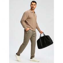 G Gradual Men's Sweatpants With Zipper Pocket Workout Athletic Track Pants Stretch Tapered Joggers For Gym Running Jogging{"Color_name":"Nomad","Size_name":"Medium"} - Nomad - 查看 7