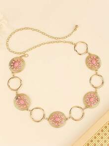 Bohemian Style Pink Turquoise Vintage Belt