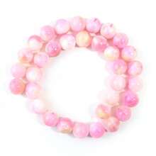 1 hạt ngọc bích vàng hồng tự nhiên, nhiều kiểu dáng và kích cỡ 4/6/8/10/12mm, phụ kiện làm đồ trang sức DIY cổ điển thanh lịch cho vòng tay, vòng cổ, mặt dây chuyền, phụ kiện điện thoại/chìa khóa, hạt bán buôn - Vàng hồng - Xem 11