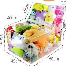 Storage Sofa, Stuffed Animal Transparent Storage Chair No Filler PVC Organizer Bean Bag Organizing Rooms Plush Toys When FilledHandrail - Pretil - Ver 8