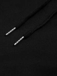 Bộ trang phục hai mảnh dành cho nam gồm áo hoodie và quần ống loe, trang phục thu/đông - màu đen - Xem 3