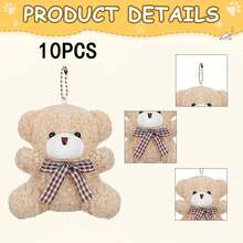 1pc/2pcs/5pcs/10pcs Mini Plush Bear Toys, Small Plush Bear Cute Soft Plush Animal Toy Gifts, Suitable For DIY Key Chain Birthday Baby Shower Wedding Party Gifts. - Multicolor - View 19