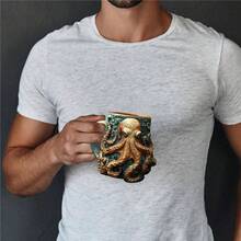 Cthulhu - Inspired Tankard u2013 3D OctopusKraken Beer Mug, Medieval Drinkware Bar, Home, or Game Night, Gothic Fantasy Collector Men - Color C + 12*10*12cm - Ver 5
