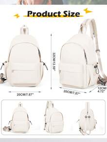 Bolso de pecho funcional convertible, mochila de 2 en 1 - Material de nailon ligero, resistente al agua, perfecto para el transporte diario, salidas casuales y viajes cortos, diseño delgado que ahorra espacio, adecuado para estudiantes, trabajadores de oficina y entusiastas al aire libre