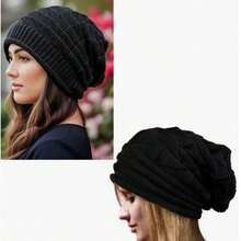 1 Piece Of Pleated Beanie Hat, Women's Knitted Hat, Korean Single-Layer Design, Versatile In Autumn And Winter, Suitable For Travel And Outing, Suitable For Gifts - Black - View 3