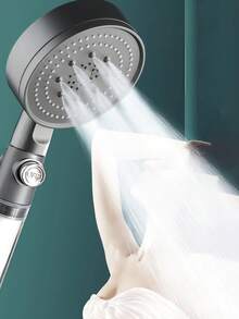 1 szt. Słuchawka prysznicowa z 5 regulowanymi trybami natrysku, okrągła głowica prysznicowa, spryskiwacz prysznicowy, akcesoria łazienkowe, zawiera 10 filtrów wymiennych, ulepsz swoje wrażenia z prysznica