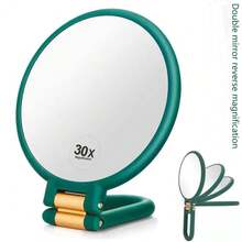 30X Magnification Handheld Makeup Mirror - Dual-Sided 1X/30X With 360-Degree Rotating Handle, Foldable & Portable For Travel, Eyebrow Grooming, Cartoon Design, Plastic Frame, No Battery Needed, Makeup, Cheap, Room Decor, Vanity, Travel, Bedroom, Makeup Accessories, Mirror, Vanity Mirror, Mini Mirror, Compact Mirror, Mirror Small, Hand Mirror,Cheap,Stocking Stuffers,Makeup,Makeup Tools,Cheap Stuff,Gifts,Gifts For Women,Christmas Gifts - Multicolor - View 13