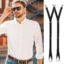 YYC Mozeat Lens Mens Shirt Stays Adjustable Shirt Stays For MenElastic Shirt Garter Adjustable Elastic Garter Straps Sock Nonslip Clamps - As Pic - View 8