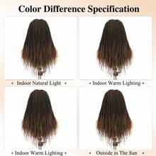 渐变棕色编织假发，双层全蕾丝编织假发，带婴儿发，轻盈透气耐热，适合日常佩戴