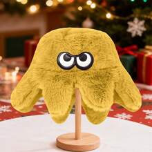 Men Women Octopus Bucket Hat Monster Eye Warm Plush Furry Winter Cap For Daily Life And Party - Yellow - View 3