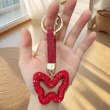 YITUMU Portachiavi di lusso con farfalla di strass - ciondolo scintillante per chiavi di auto, decorazione per borse