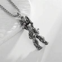 Vintage Punk Motor Girl Style Pendant Necklace, Women's Fashion Jewelry - 銀色 - 查看 2