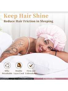Women's Bonnet: Solid Color Adjustable Tie Style, Fashionable Silky Satin Cap For Casual Hair Protection And Non-Slip Sleep Wear