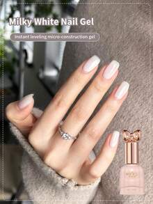 annies 10ml One Second Leveling Micro Construction Milky White Nail Polish Glue Soak Off Semi Permanent High Saturation Popular Whitening Nail Enhancement - Multicolor - View 1