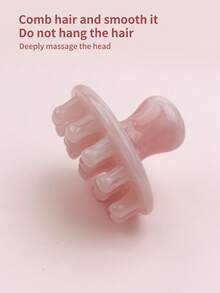 INYUSUN 1 szt. grzebień do masażu głowy z żywicy, deska Gua Sha, narzędzie do masażu brzucha, przenośny, praktyczny okrągły grzebień do masażu skóry głowy, meridiany włosów, relaksujące narzędzie do masażu, akupresura