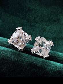 kuuioe 2 件全水钻圆环耳环，镶嵌方晶锆石，闪亮嘻哈风格朋克珠宝，男女皆宜，日常佩戴 - 耳圈 - 查看 11