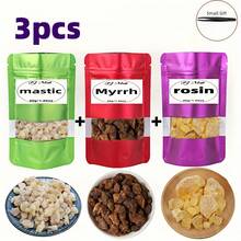 90g Premium Frankincense, Copal & Myrrh Resin Blend, Natural Plant Aroma, Feather-Free, Suitable For Air Purification, Yoga, Meditation - Frankincense + Rosin + Myrrh + Tweezers Combination - View 7