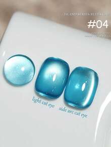 MISS SHAKA 10ml Autumn Winter Nails White Blue Series Glass Bead Cat's Eye Gel Nail Polish Glue 2025 Y2K Nails Hot Style White Blue Glass Bead Nail Art Nail Salon Home Diy Nail Supplies Christmas Nails