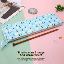 1 Hộp đựng kim đan nhiều màu - Túi có khóa kéo, đựng vừa kim đan 15,75", họa tiết hoa và hình học, hoàn hảo cho người đam mê đan móc, hộp đựng phụ kiện đan móc, hộp thiết kế vui nhộn, hộp đựng đa năng, phụ kiện và vật dụng đan móc - Nhiều màu - Xem 11