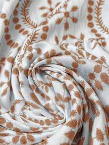 Áo kiểu nữ dài tay thoải mái, in họa tiết tre, phối nhiều mảnh, thích hợp cho kỳ nghỉ xuân. - gừng - Xem 3