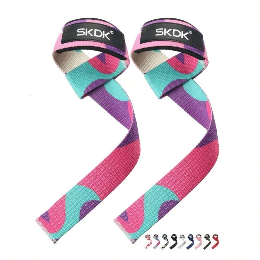 2Pcs Adjustable Weightlifting Wrist Straps Non-Slip Strength Training Fitness Lifting Support Gym Booster Bands Sports Grip